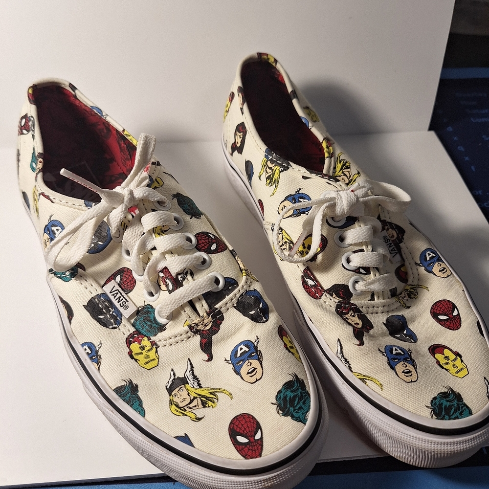 Vans Kids Superhero Print Sneakers - Cream
